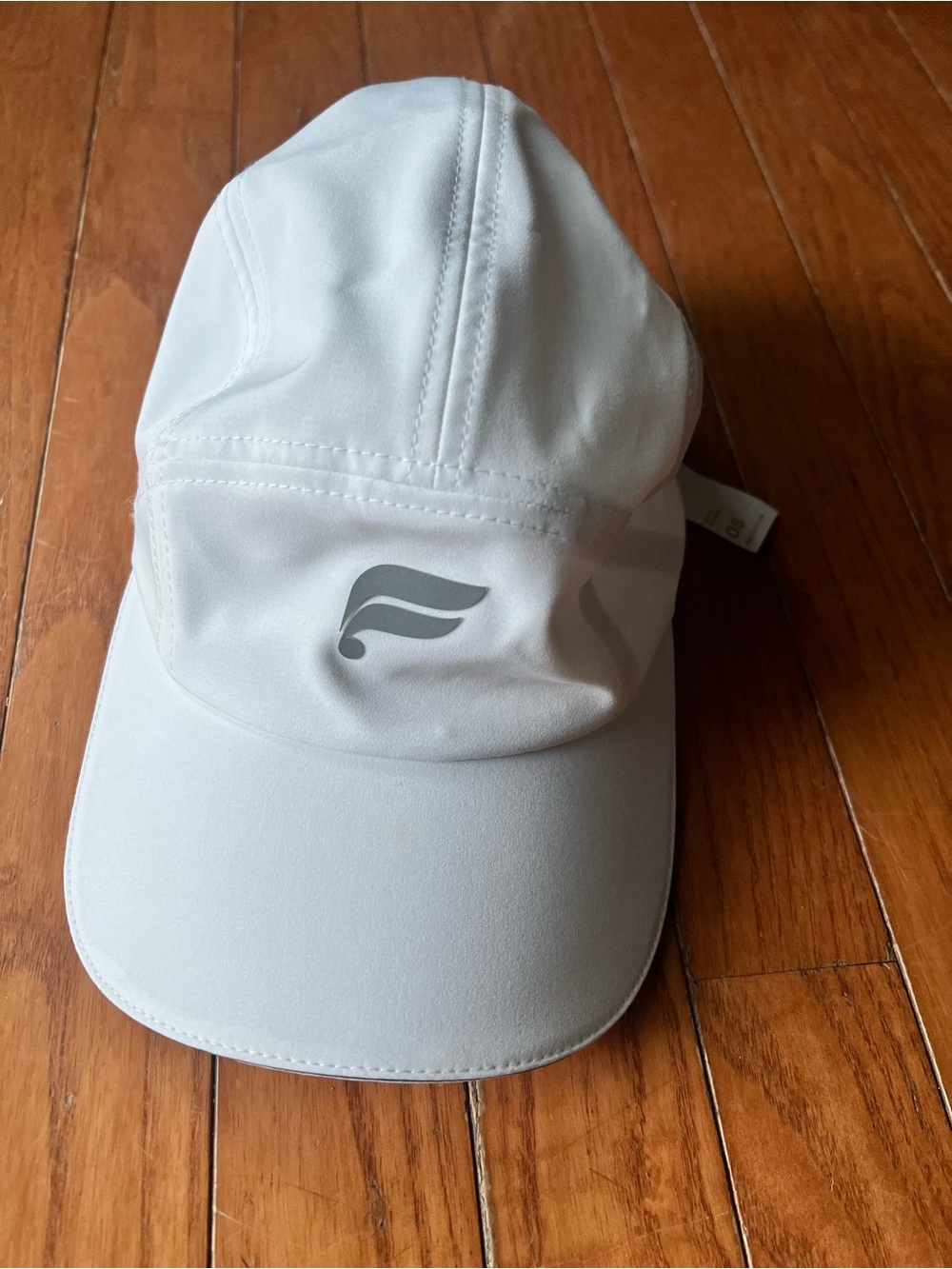 White Fabletics Performance Running Cap